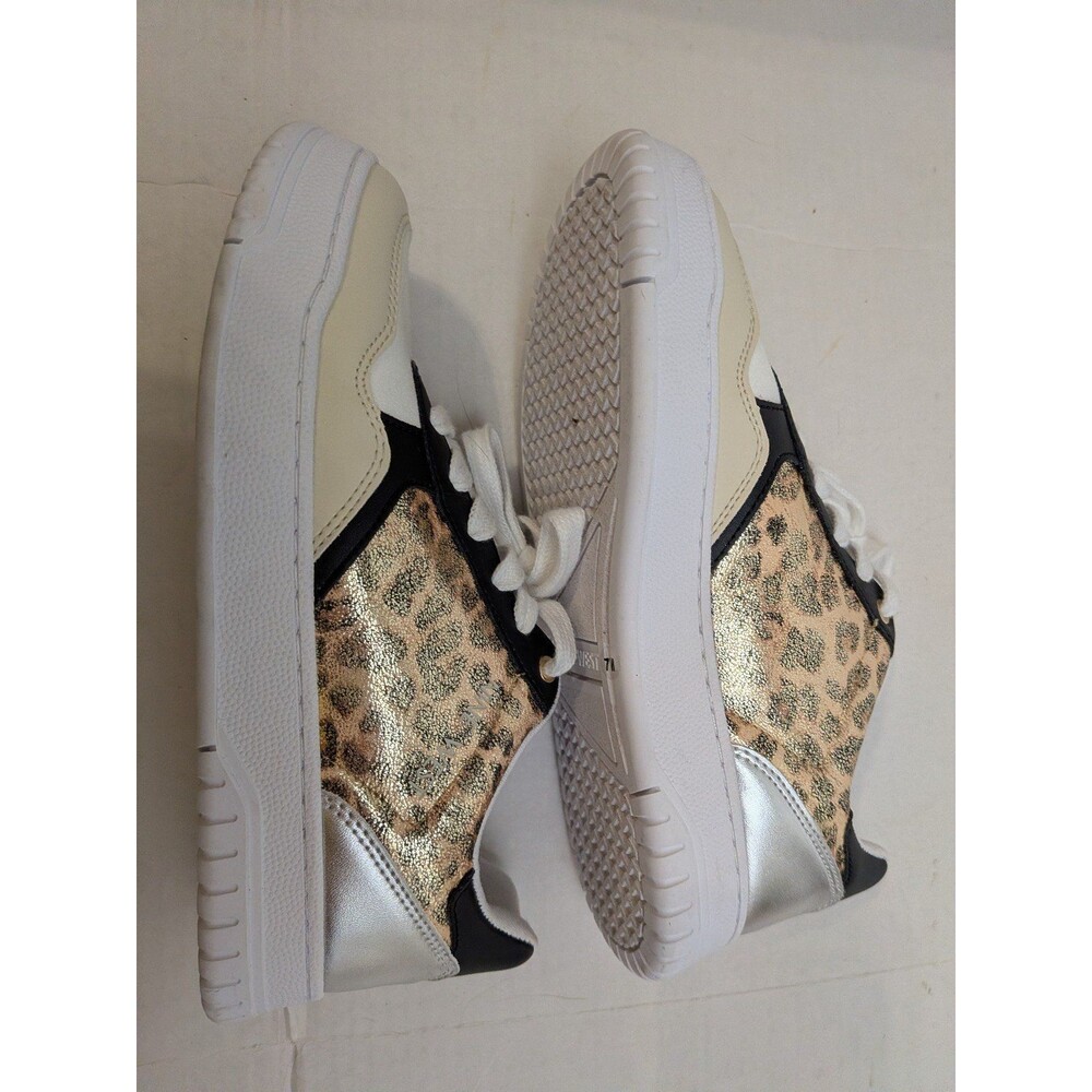 Nine West Nenya Sneakers Women’s Size 7M Ivory Taupe Multi Casual Lace-Up Shoes - Picture 4 of 8